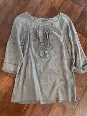 Grey GAP semi sheer blouse (size S)